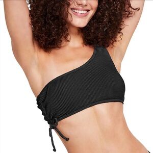 Brand New With Tags Salt + Cove One Shoulder Swim Top Black Size XL